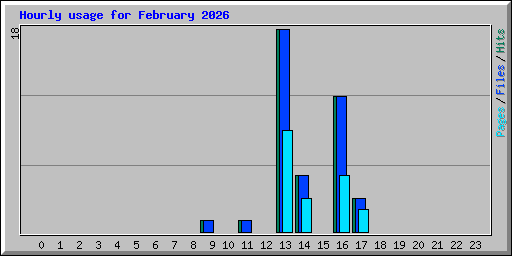 Hourly usage for February 2026