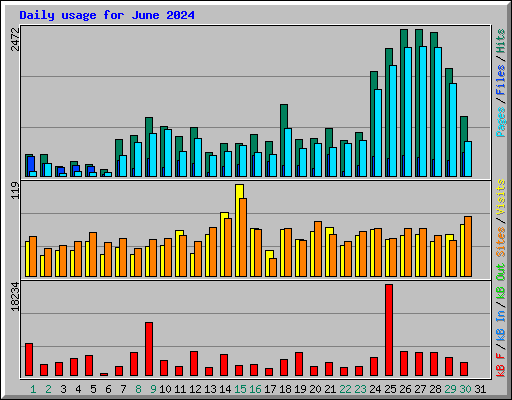 Daily usage for June 2024