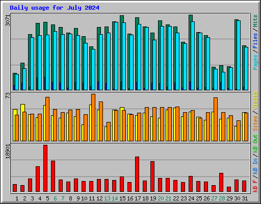 Daily usage for July 2024