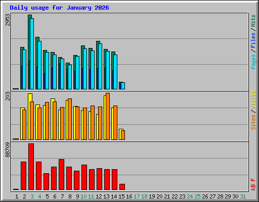 Daily usage for January 2026
