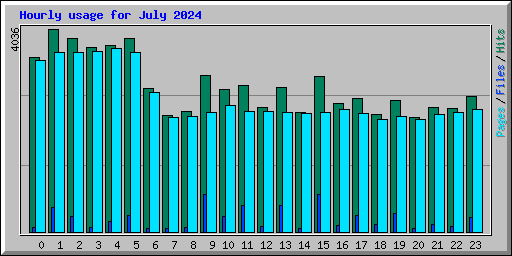 Hourly usage for July 2024