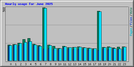 Hourly usage for June 2025