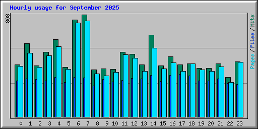 Hourly usage for September 2025
