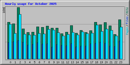 Hourly usage for October 2025