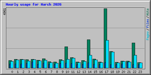 Hourly usage for March 2026