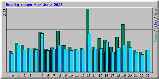 Hourly usage for June 2026