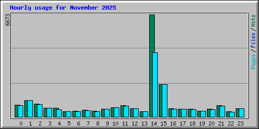 Hourly usage for November 2025